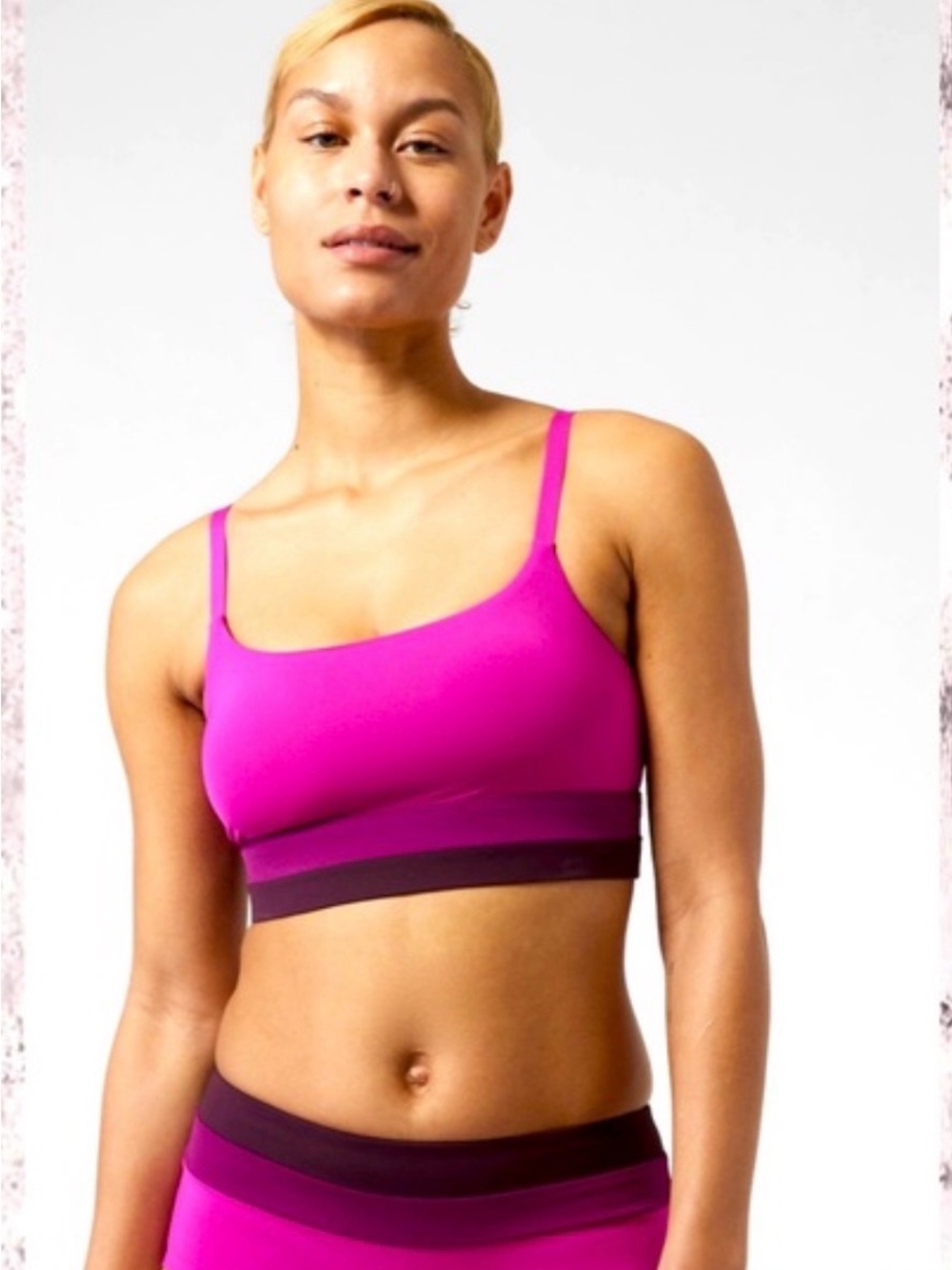 Athleta Colorblock Bikini / Swim Top – Size Medium